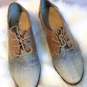 Metallic Tomboy Chic Oxfords